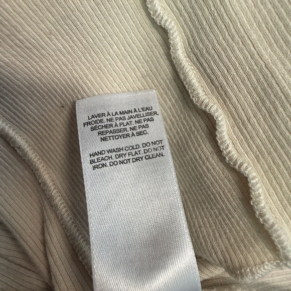 Dynamite Cream Ribbed Knit Top Size L - Picture 4 of 7